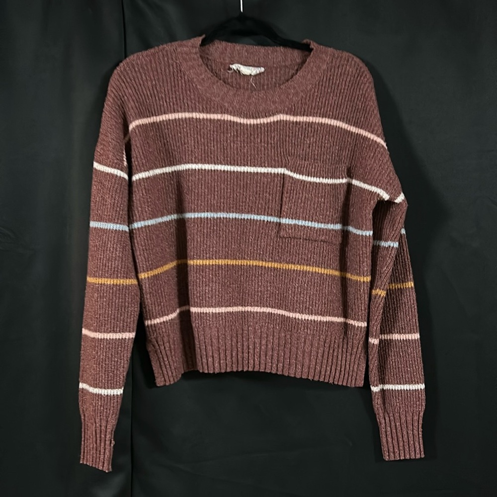 Women’s Pink Republic Walmut Multi Colored Striped Sweater